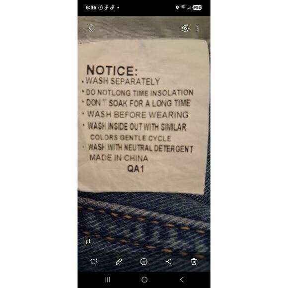 HDLTE Women Capri Jeans Raw Hem Mid Wash 5 Pockets Size S - Picture 9 of 9